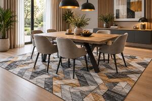 Koberec Cosmic Carving 5103 GREY/GOLD rozmery koberec: 80x150 cm