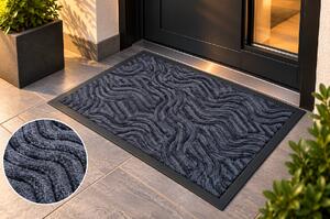 Textilná rohožka EMBOSSED T-004 TMAVOSIVÁ rozmer: 43x75 cm