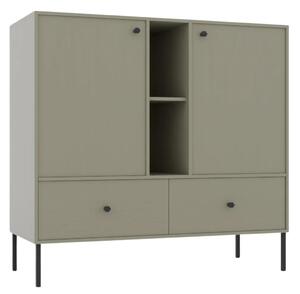 ADRK Komoda Tilina 2D 2S 2P 100 cm eukalyptus/čierna