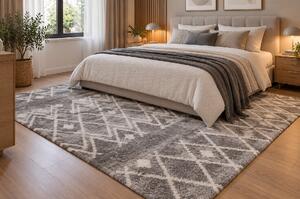 Koberec Boho 590 D.GREY/CREAM rozmery koberec: 60x100 cm