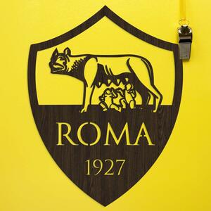 DUBLEZ | Drevený znak tímu na stenu - AS Roma