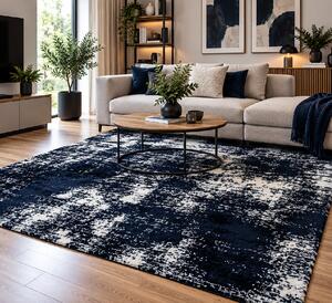 Koberec Boho 691 NAVY BLUE/CREAM rozmery koberec: 80x150 cm