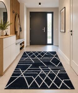 Koberec Boho 610 NAVY BLUE/CREAM rozmery koberec: 80x150 cm
