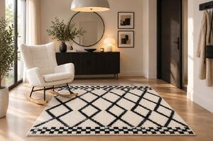 Koberec Boho 656 CREAM/NAVY BLUE rozmery koberec: 60x100 cm