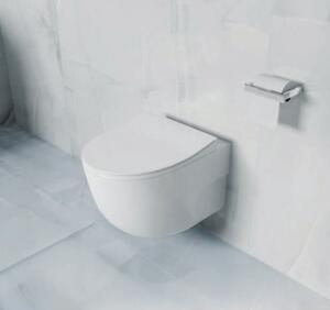 LAVITA ROTO závesná WC misa Rim+ Tornado 53 x 35,5 cm so sedátkom SoftClose, biela, 428151