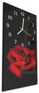 Nástenné hodiny ruže 30x60cm I - plexi