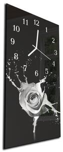 Nástenné hodiny ruže 30x60cm V - plexi