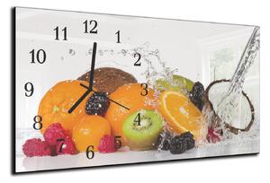 Nástenné hodiny ovocia 30x60cm XLVI - kalené sklo