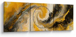 Obraz - Špirálna abstrakcia (s hodinami) (90x30 cm)