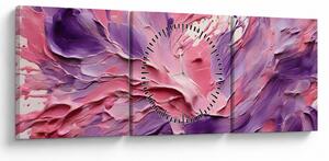 Obraz - Romantická abstrakcia (s hodinami) (90x30 cm)