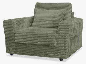 Fotel sztruksowy zielony NOEMI