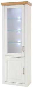 VITRÍNA, farba duba, farba pínie, 73/210/40 cm Livetastic - Sklenené vitríny, Online Only