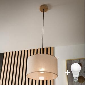 Brilagi - LED Luster na lanku ANTHONY 1xE27/60W/230V dub/béžová