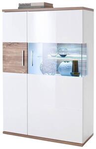 VYSOKÁ KOMODA, biela, farba duba, 90/135/37 cm Livetastic - Komody, Online Only