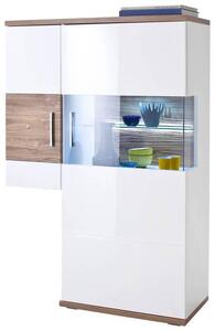 VYSOKÁ KOMODA, biela, farba duba, 90/135/37 cm Livetastic - Komody, Online Only