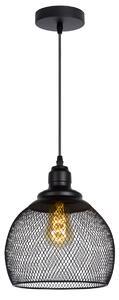 Lucide 43404/22/30 závesné svietidlo Mesh čierne, E27, ø22cm