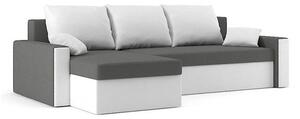 Rohová sedačka Zahara (sivá + biela). Vlastná spoľahlivá doprava až k Vám domov. 1067281