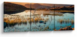 Obraz - Lac Guichard (s hodinami) (90x30 cm)