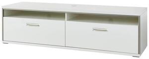 TV DIEL, sivá, strieborná, biela, biela s vysokým leskom, 184/51/52 cm Livetastic - TV nábytok, Online Only