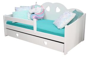 Detská posteľ TOSIA + rošt, 160x80, biela