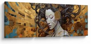 Obraz - Ľahkosť (s hodinami) (90x30 cm)