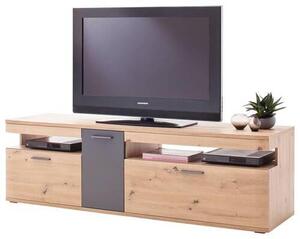 TV DIEL, antracitová, farba duba, 180/55/50 cm Livetastic - TV nábytok, Online Only