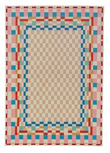 Koberec s prímesou vlny 180x230 cm Checkered Border – Flair Rugs
