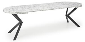 Jedálenský stôl PIRUNA biely mramor/čierna