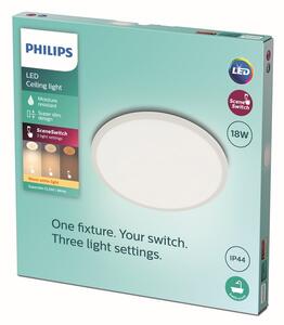 Philips 8719514327269 Super Slim CL550 stropné svietidlo LED D300mm 18W/1500lm 2700K IP44 biela SceneSwitch