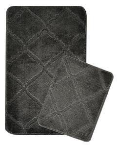 Antracitové kúpeľňové predložky v súprave 2 ks 50x80 cm Cizgili – Foutastic