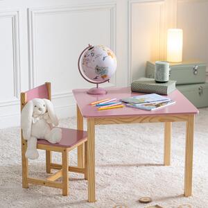 Atmosphera Detský drevený stolík CLASIC - ružový