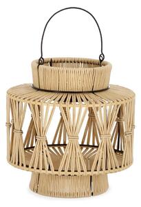 LED lampáš so solárnym panelom v prírodnej farbe (výška 29 cm) Nikhita – Yes Everyday