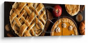 Obraz - Tekvicový koláč (s hodinami) (90x30 cm)