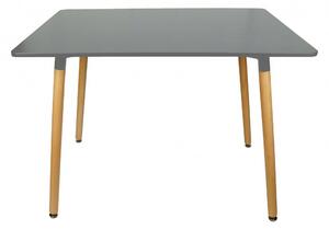 Sivý jedálenský set 1 + 4, stôl BERGEN 140 + stolička BALI MARK