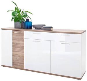 ŠIROKÁ KOMODA, biela, farba duba, 180/86/43 cm Livetastic - Komody, Online Only