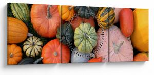 Obraz - Tekvica (s hodinami) (90x30 cm)