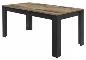 Jedálenský stôl BASIC 7 čierna matná/dub