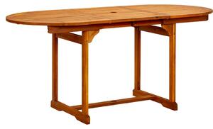 Záhradný jedálenský stôl (120-170)x80x75 cm masívne akáciové drevo
