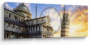 Obraz - Pisa (s hodinami) (90x30 cm)