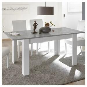 Jedálenský stôl BASIC 3 biela lesk/betón