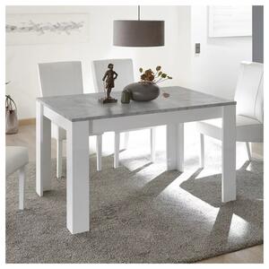 Jedálenský stôl BASIC 3 biela lesk/betón