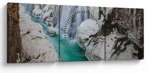 Obraz - Islandská príroda (s hodinami) (90x30 cm)