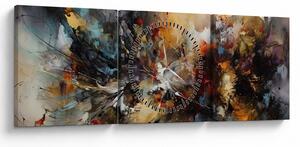 Obraz - Abstraktná grafika (s hodinami) (90x30 cm)