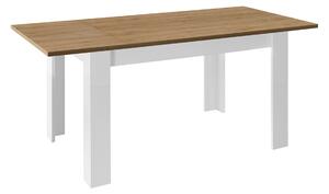 Jedálenský stôl SLIM 3 dub svetlý/biela lesklá