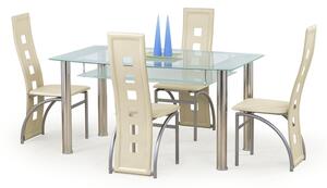 Jedálenský stôl CRASTOL sklo/chróm