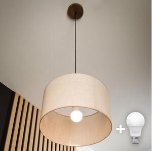 Brilagi - LED Luster na lanku ANTHONY 1xE27/60W/230V dub orech/béžová