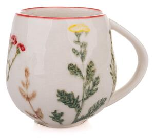 Biely porcelánový hrnček 240 ml Flower Garden – Dakls