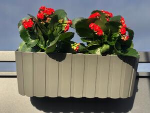 Plastový balkónový kvetináč DDECZ400 38,3 cm - sivý kameň