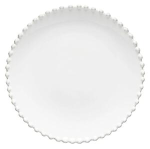 Biely kameninový dezertný tanier Costa Nova Pearl, ⌀ 22 cm