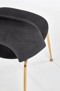 Halmar K385 jedálenská stolička čierna / zlatá